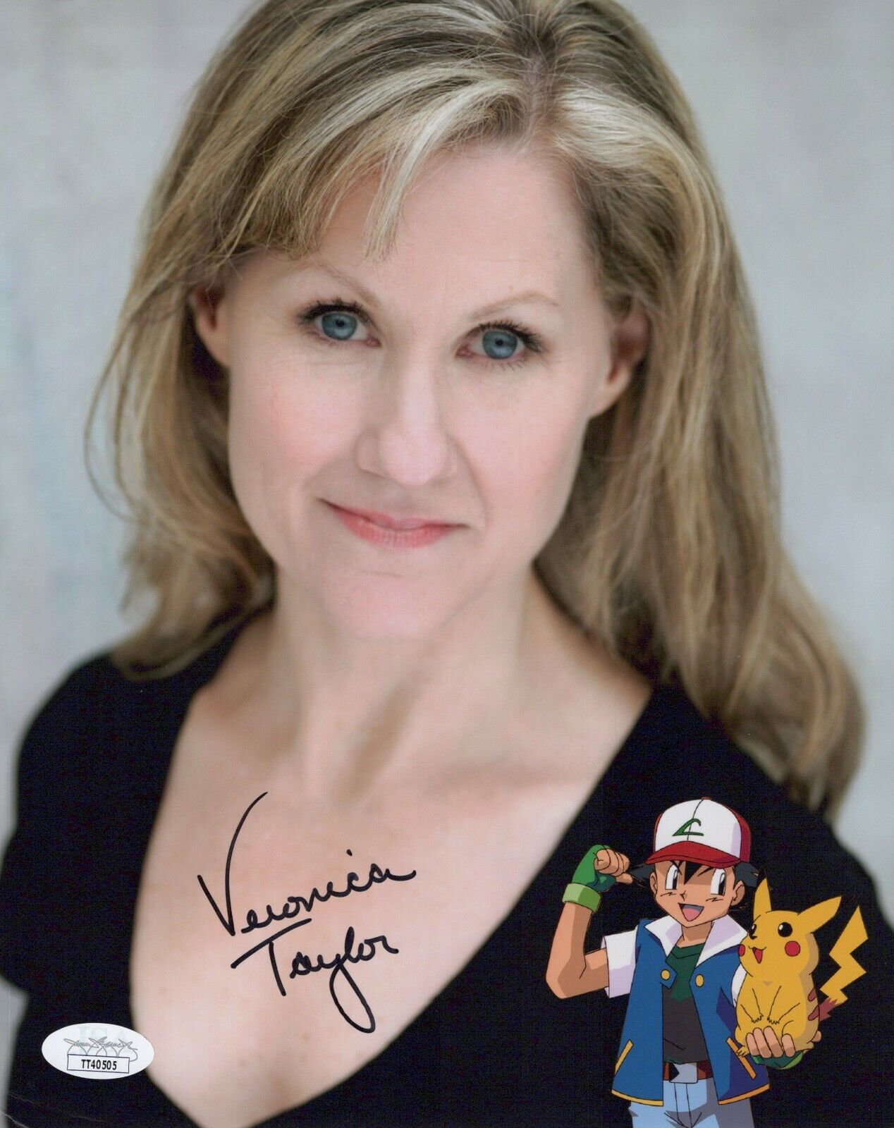 VERONICA TAYLOR Signed 8x10 POKEMON ASH Photo Poster painting Authentic Autograph JSA COA Cert