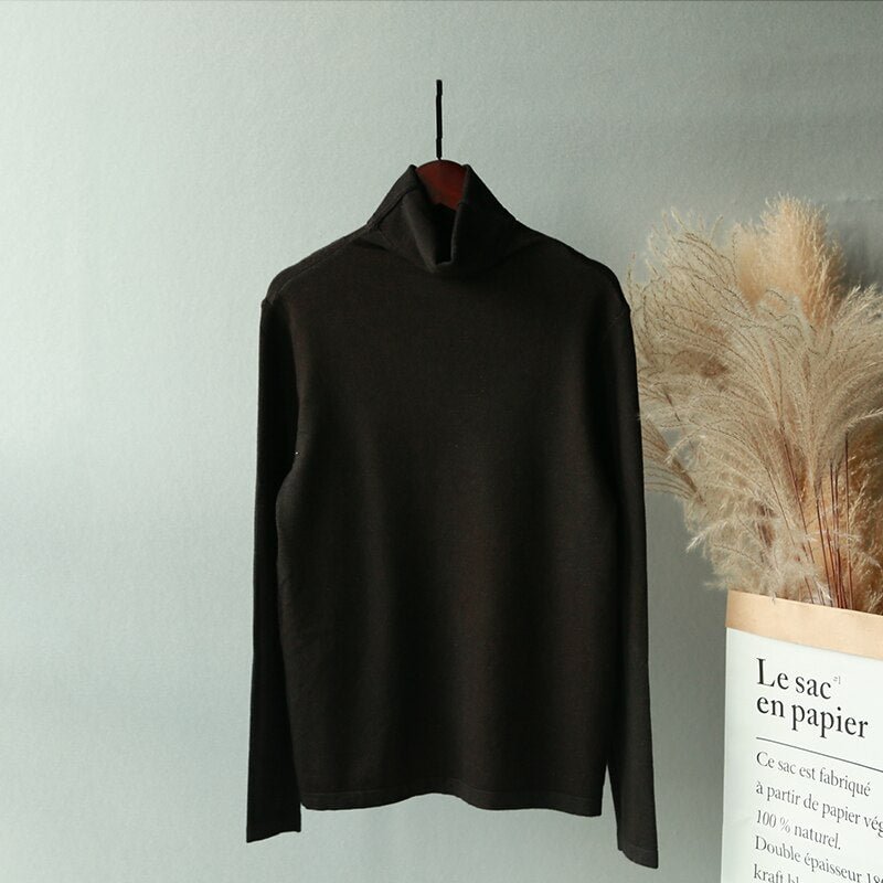Lizkova Turtleneck Soft Sweater Women 7 colors Long Sleeve Knitted Pullovers 2020 Ladies Casual Warm Tops