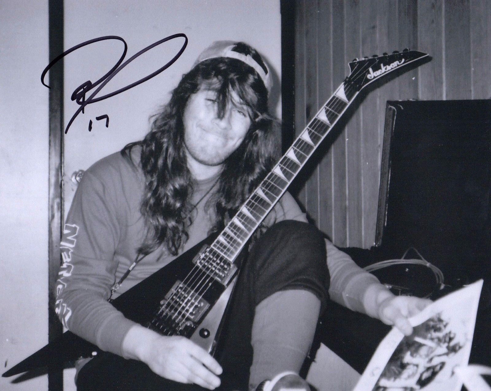 GFA Machine Head Guitarist * PHIL DEMMEL * Signed Autograph 8x10 Photo Poster painting P5 COA