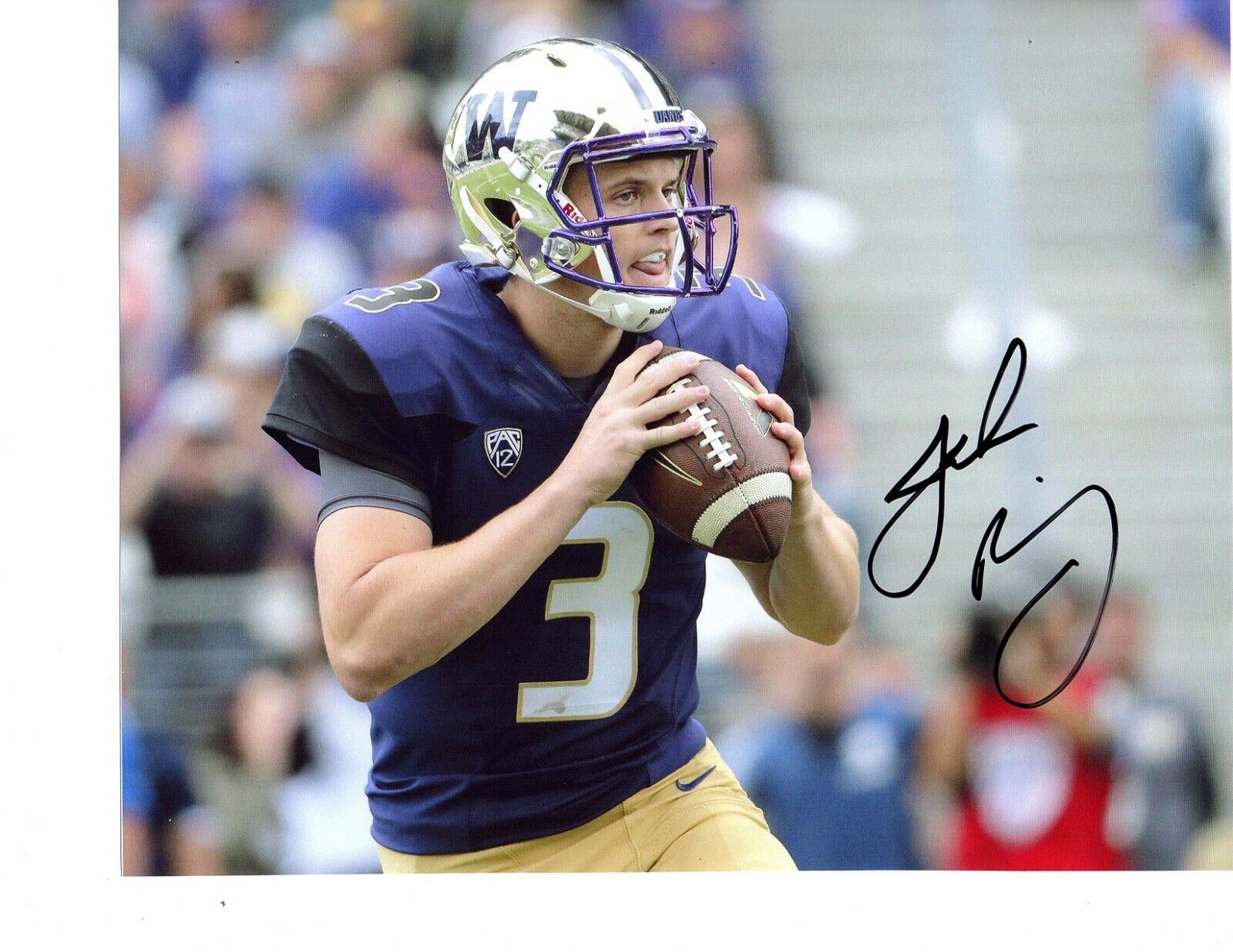 Jake Browning Washington Huskies signed autographed 8x10 football Photo Poster painting!