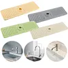 2Pcs Silicone Sink Splash Guard Quick Dry Water Catcher Mat for Sink (Grey)