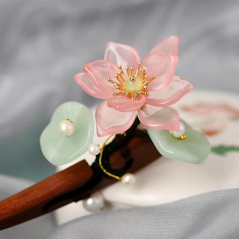 Sandalwood Lotus Aventurine Calm Healing Hairpin Decoration