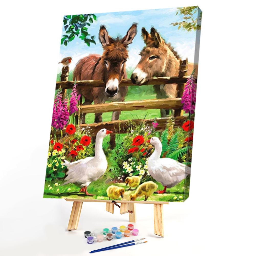 

40x50cm - Paint By Numbers Donkeys, 501 Original