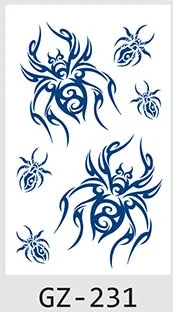 Temporary Tattoos Stickers Geometry Flower Snake Scorpion Juice Ink Lasting Waterproof Arm Chest Waist Hip Realistic Fake Tatoo