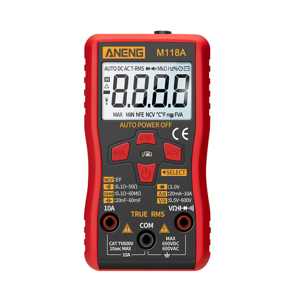 

M118A Digital Multimeter True RMS AC/DC Voltage Current Meter NCV Tester, 501 Original