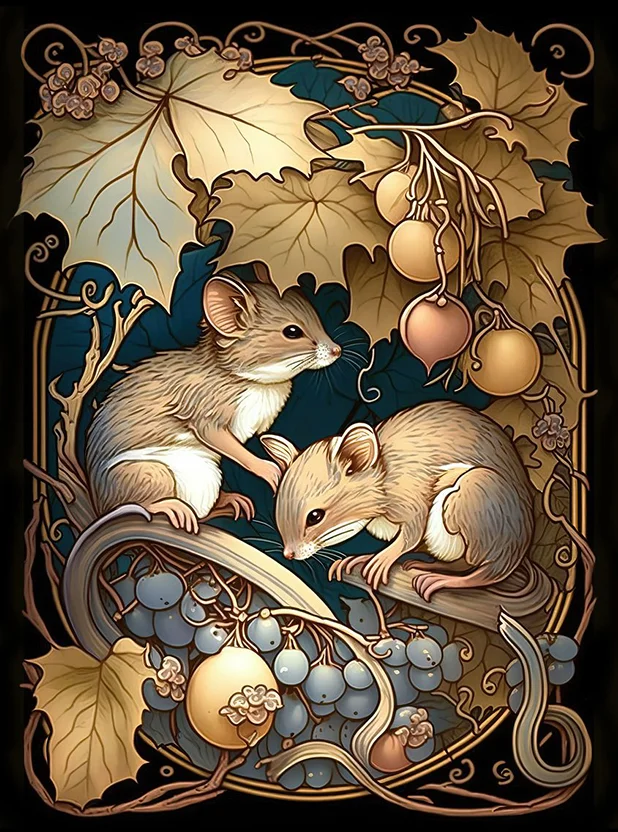 Animal 40*50CM (Canvas) Full Round Drill Diamond Painting gbfke