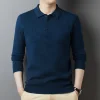 Men's Winter Pure Wool Lapel Thickened Casual Warm Sweater