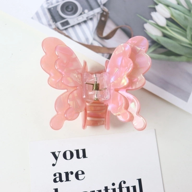 Women’s Minimalist Butterfly Acetic Acid Sheets Handmade Hair Claws