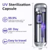 Space UV Sterilization Chamber Sonic Electric Toothbrush Set IPX7 Waterproof Equipped With 3 Brush Heads And UV Travel Box