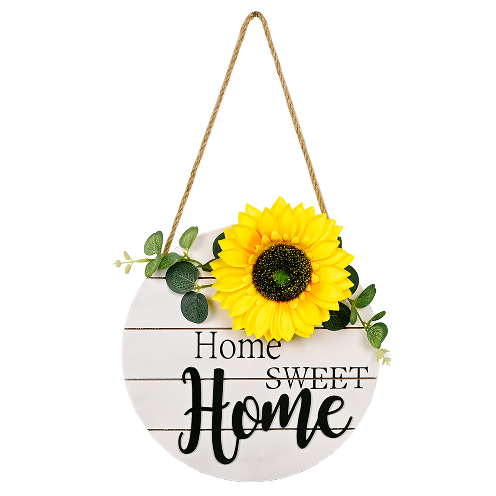 

Round Sunflower Home Wooden Welcome Sign Festive Front Door Window Decor, 501 Original