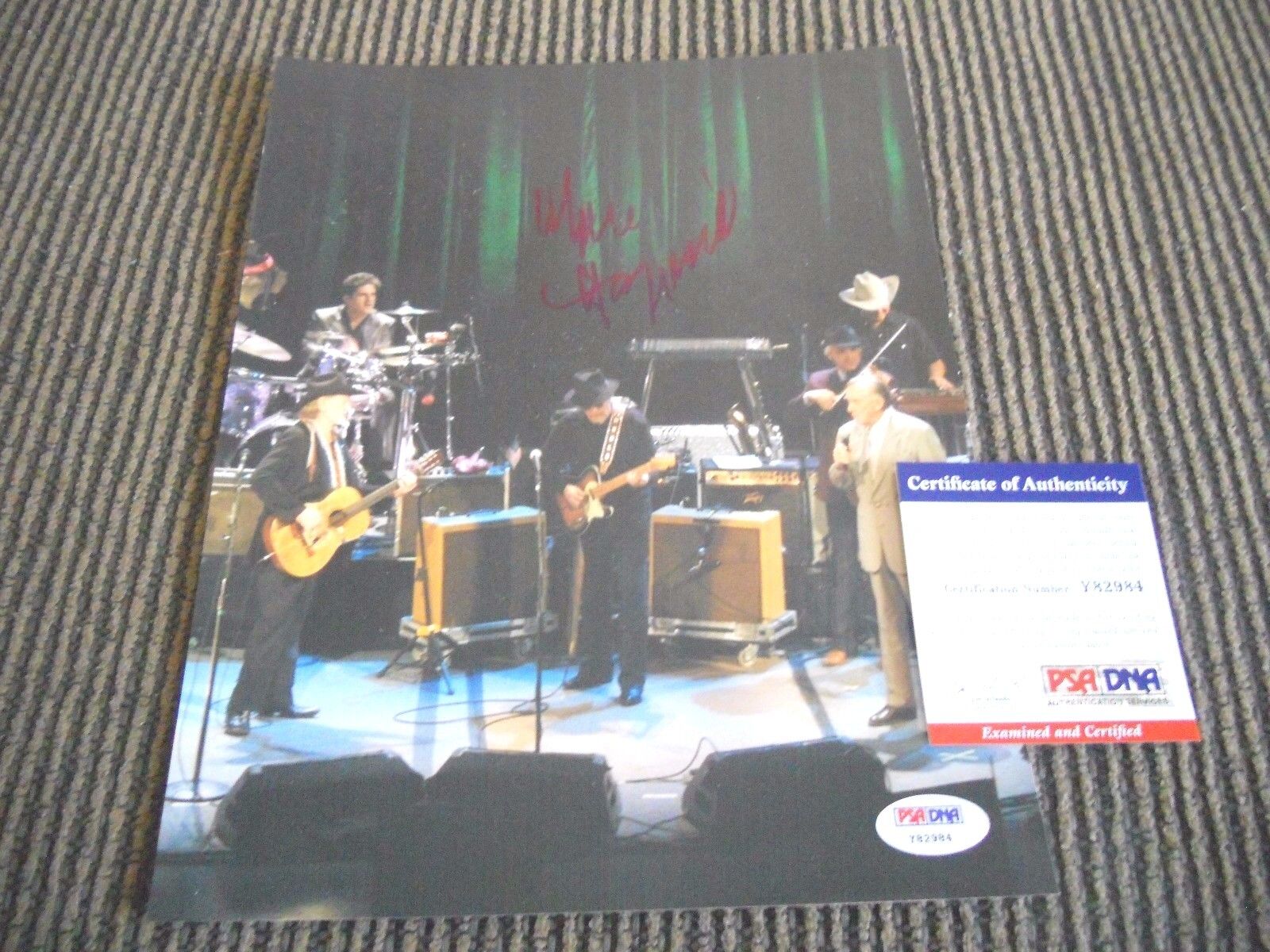 Merle Haggard Live Signed Autographed 8x10 Photo Poster painting PSA Certified