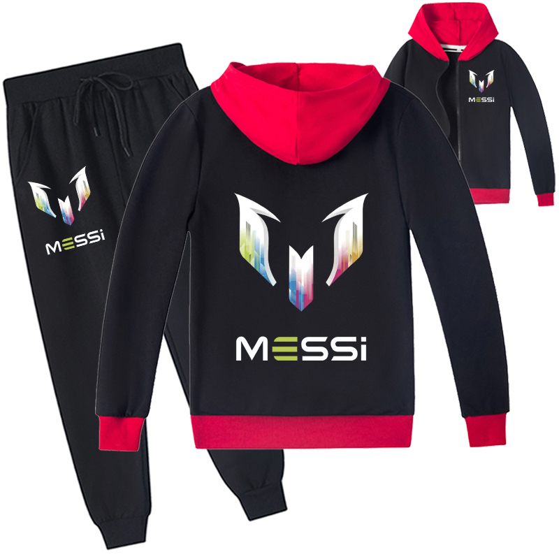 Mayoulove Kids Messi Zip-Up Set - Stylish Soccer Apparel for Boys  Girls, Perfect for Fans-Mayoulove
