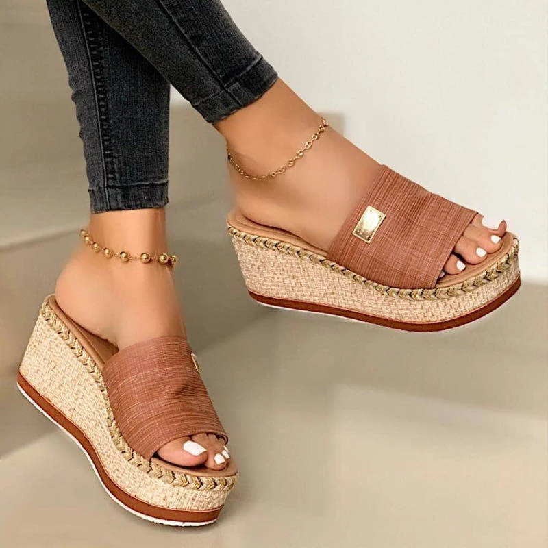 Women's Sandals 2022 Summer Female Slippers Flat Woman Peep-toe Comfort Slip-on Casual Shoes Mujer Slingback