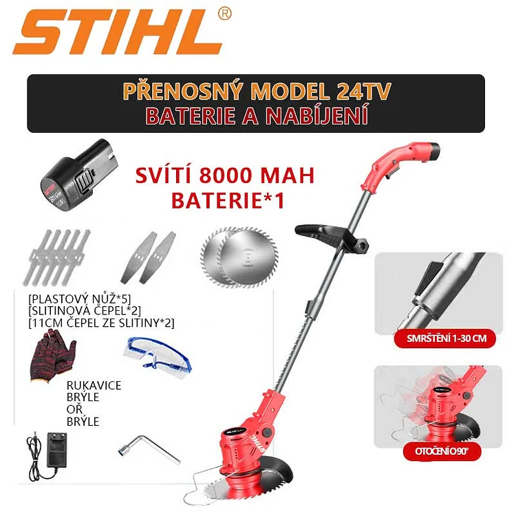 Malá multifunkční dobíjecí lithiová baterie pro domácnost STIHL na trávu