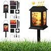 2 Pack Solar Lanterns Outdoor Waterproof Vintage Long Lasting Hangings Lamp 14x4inch Garden Yard Patio Deck Lighting for Outdoor Decor