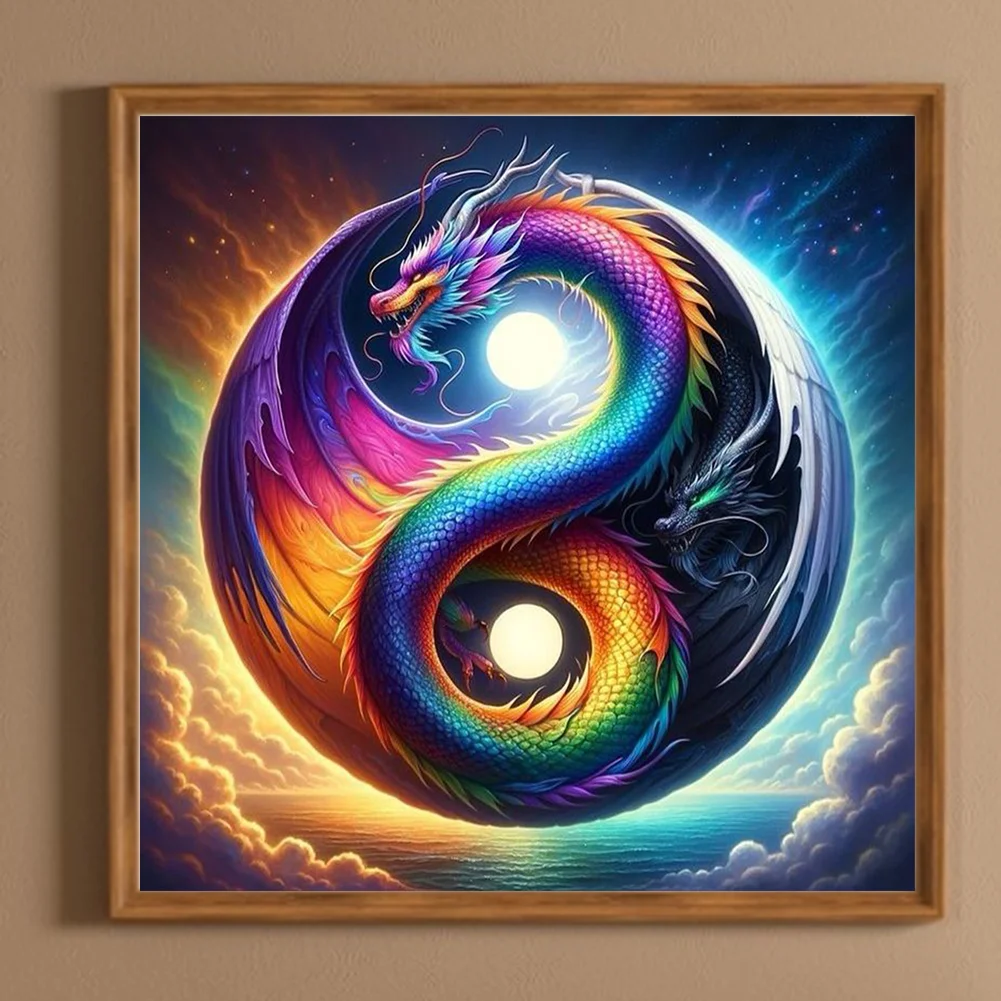 Diamond Painting - Full Round Drill - Dragon(Canvas|30*30cm)