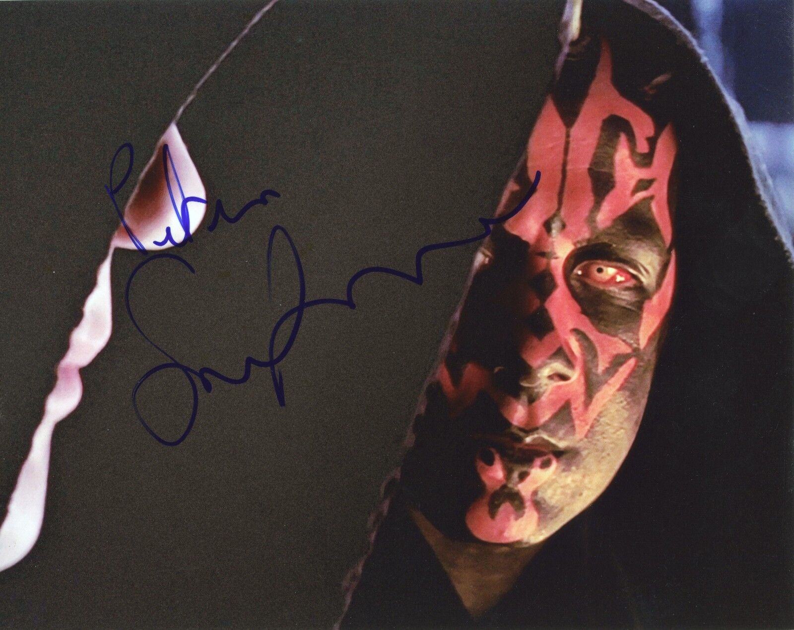 ~~ PETER SERAFINOWICZ Authentic Hand-Signed STAR WARS DARTH MAUL