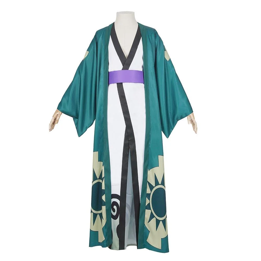 One Piece Roronoa Zoro Kimono Robe Full Suit Outfit Halloween Carnival Costume Cosplay Costume