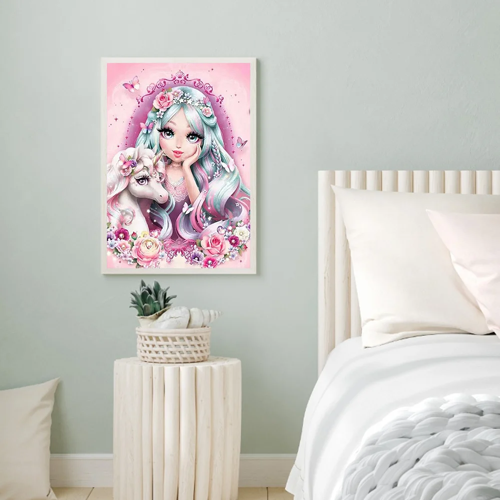 Full Square Diamond Painting 30*40cm - Unicorn Girl
