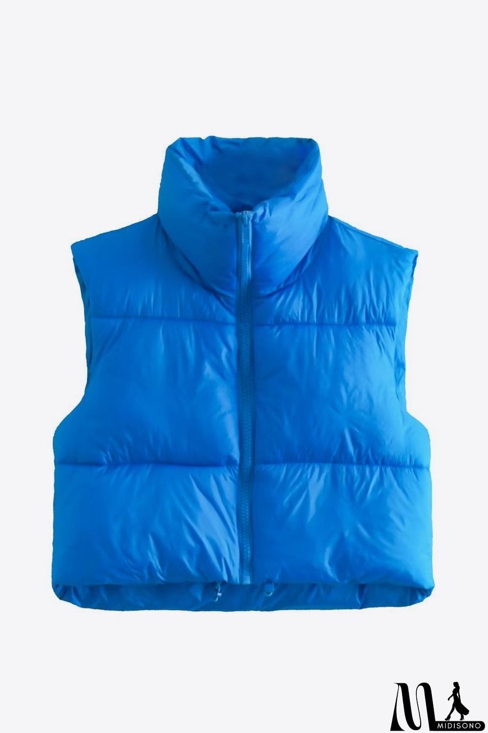 MidiSono - Zip-Up Drawstring Puffer Vest