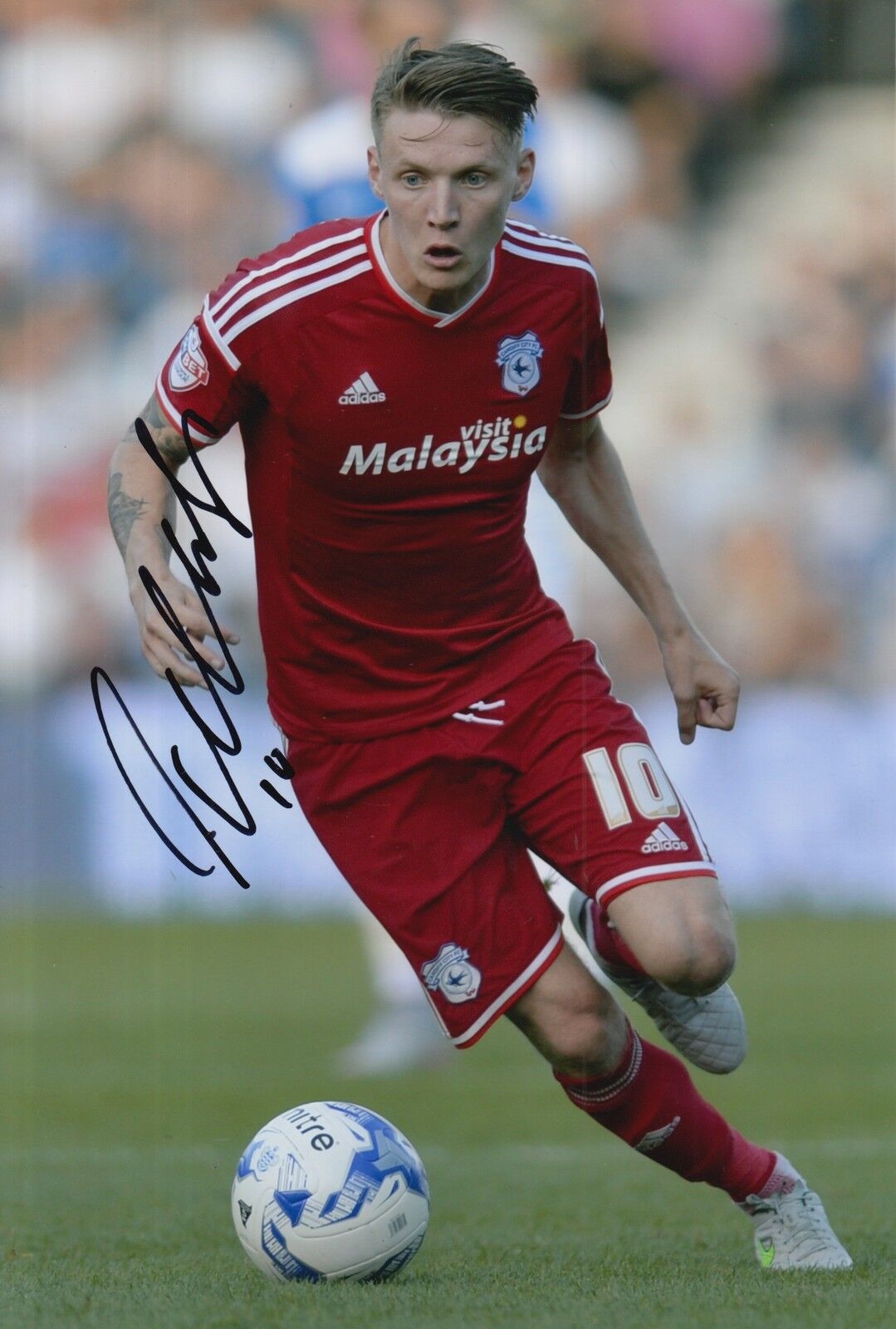 CARDIFF CITY HAND SIGNED JOE MASON 12X8 Photo Poster painting 1.