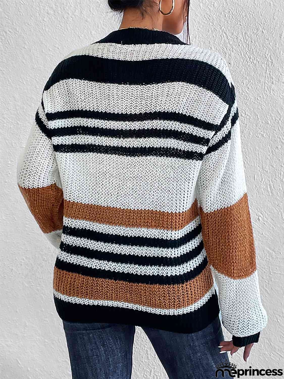 Striped Round Neck Sweater
