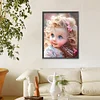 Diamond Painting -DIY Round Drill Curly Hair Big Eyes Girl