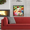 (40*40cm)Christmas Teddy Bear - Full Round Drill Diamond Painting