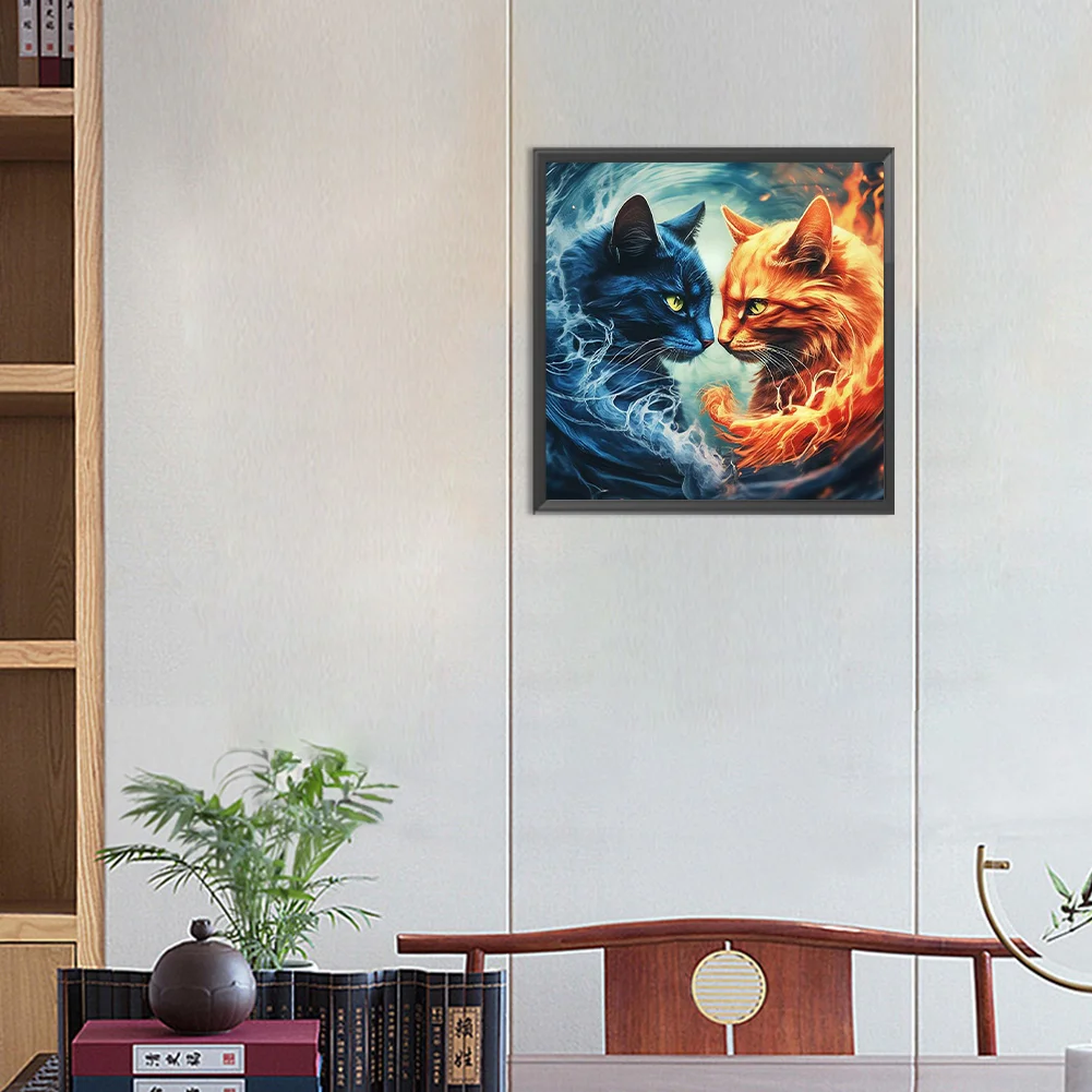 Diamond Painting - Full Round Drill - Cat(Canvas|30*30cm)