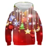 Kid Boy Girl Christmas Hoodies 3D Printed Long Sleeve Hoodies