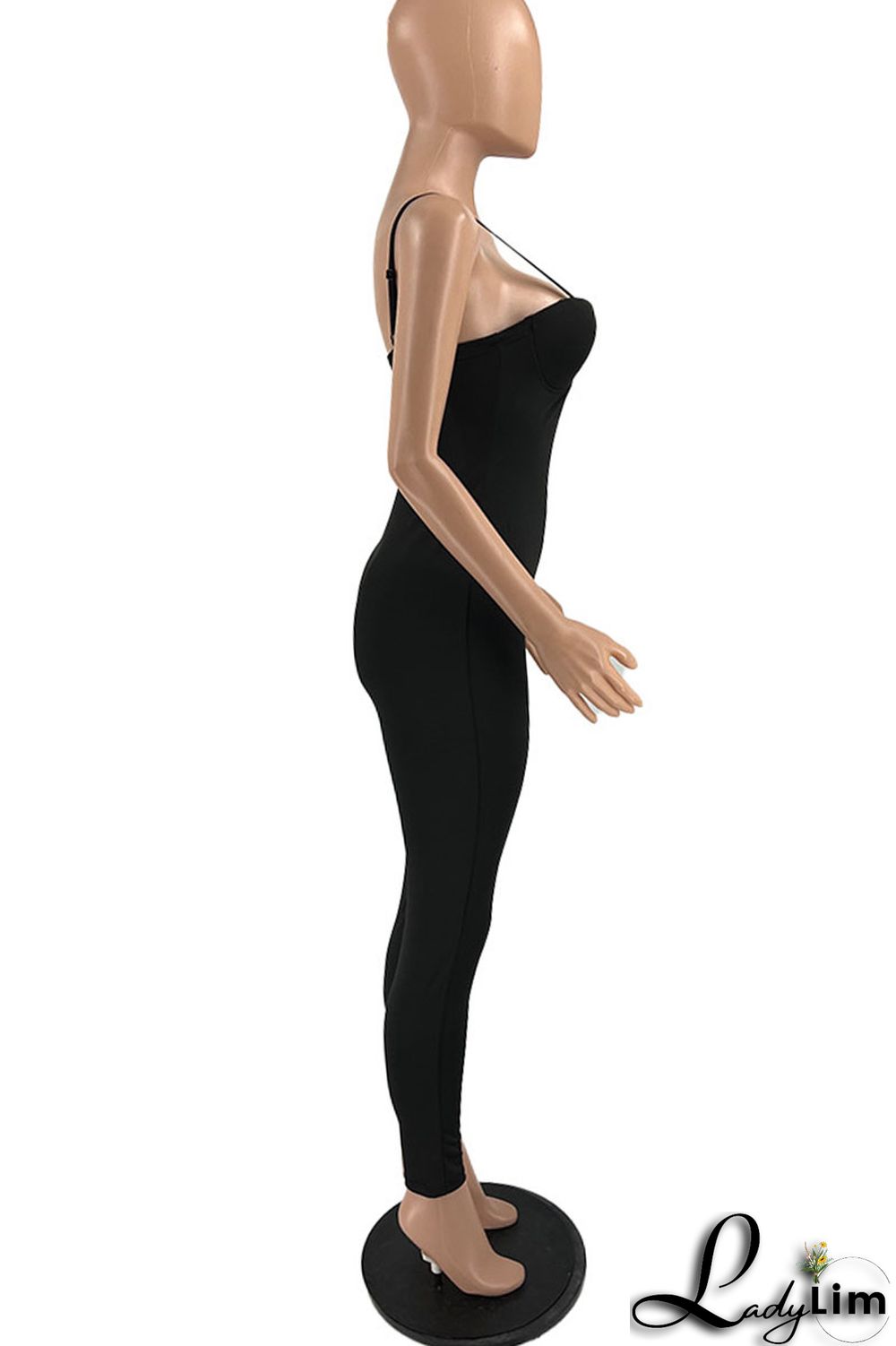 Brown Sexy Solid Patchwork Spaghetti Strap Regular Jumpsuits
