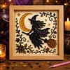 Black Witch Glass Mosaic DIY Craft Kit &ndash; Framed Halloween Wall Art