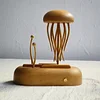 Purely handmade swimming jellyfish dynamic ornaments wooden mechanical high-end desktop decoration