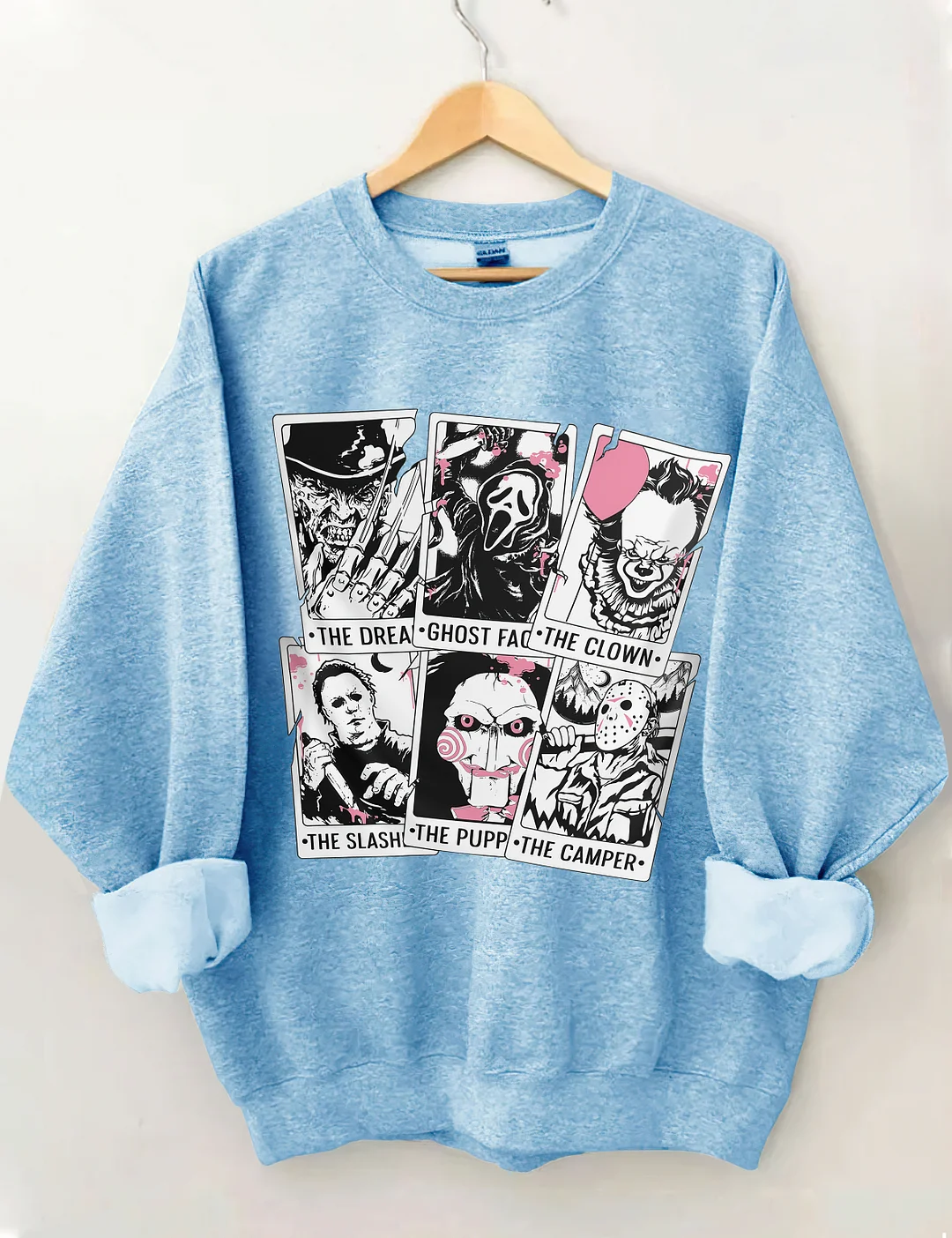 Horror Characters Tarot Card Sweatshirt