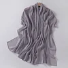 Soft Chiffon Pleated Silver Line Hijab Shawl Scarf