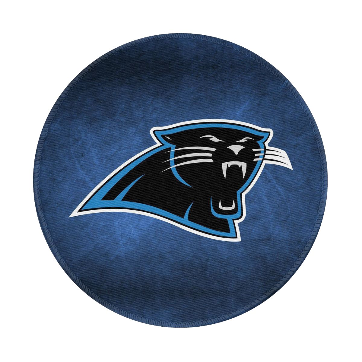 Carolina Panthers Flaming Blue Logo Waterproof Round Mouse Pad for Wireless Mouse