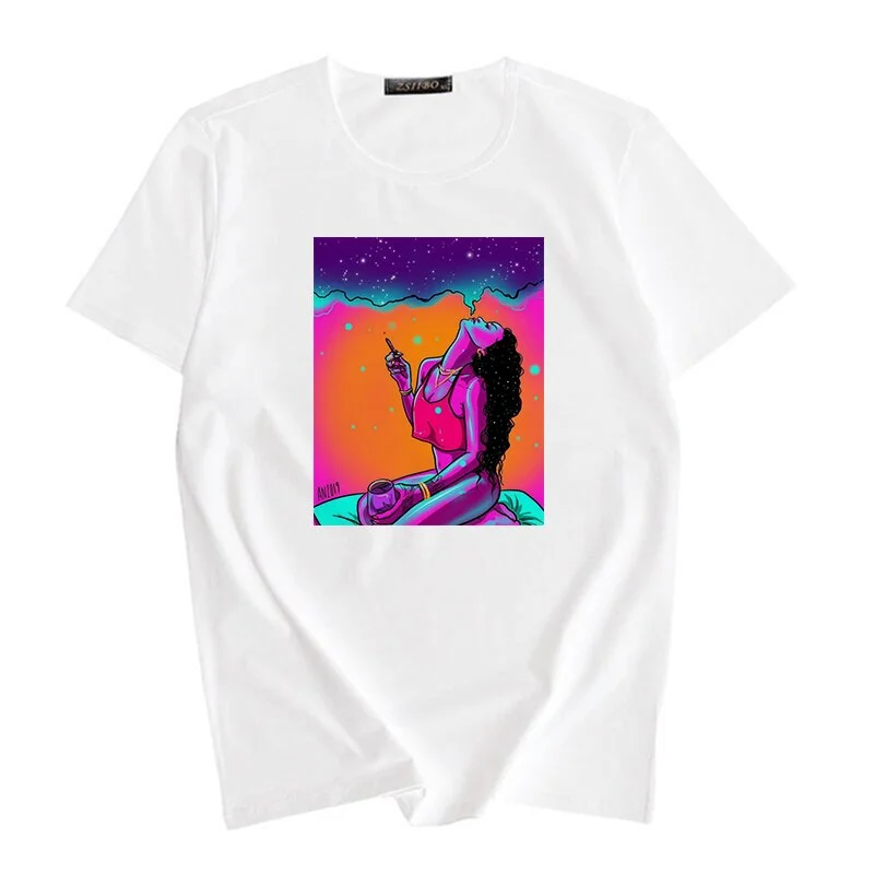 Women Tshirt jersey clothes funny Shirt tee Female Sleeve T Shirt chemise clothing vintage print T-Shirt Harajuku top Punk vegan