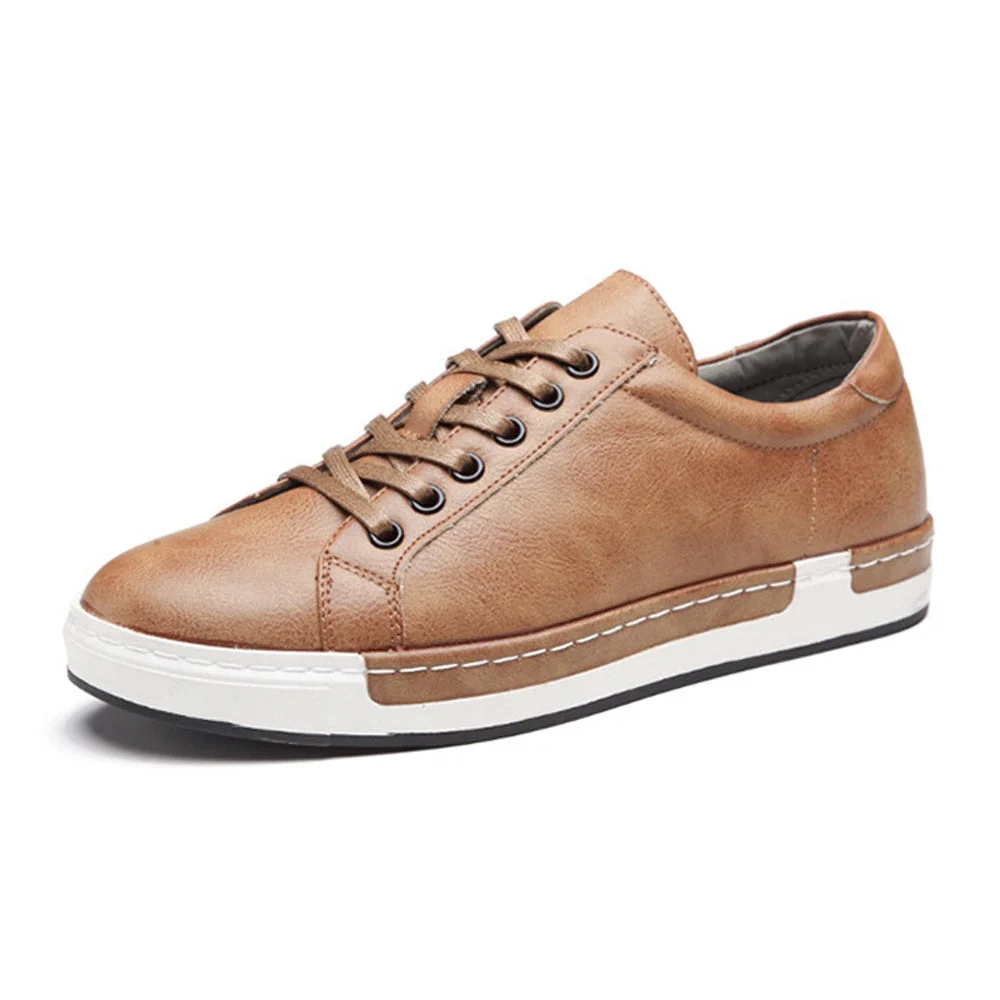 Smiledeer Men's fashion all-match color-block lace-up casual shoes