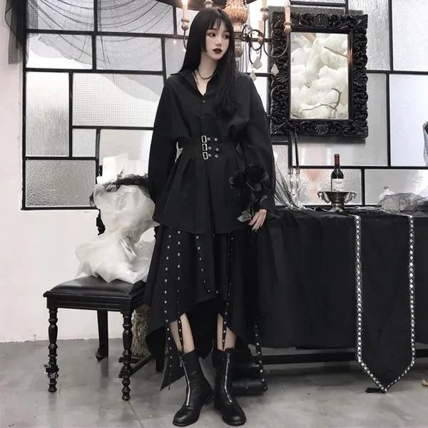Vintage Winter Fashion New Trendy Irregular Personality Long Sleeve