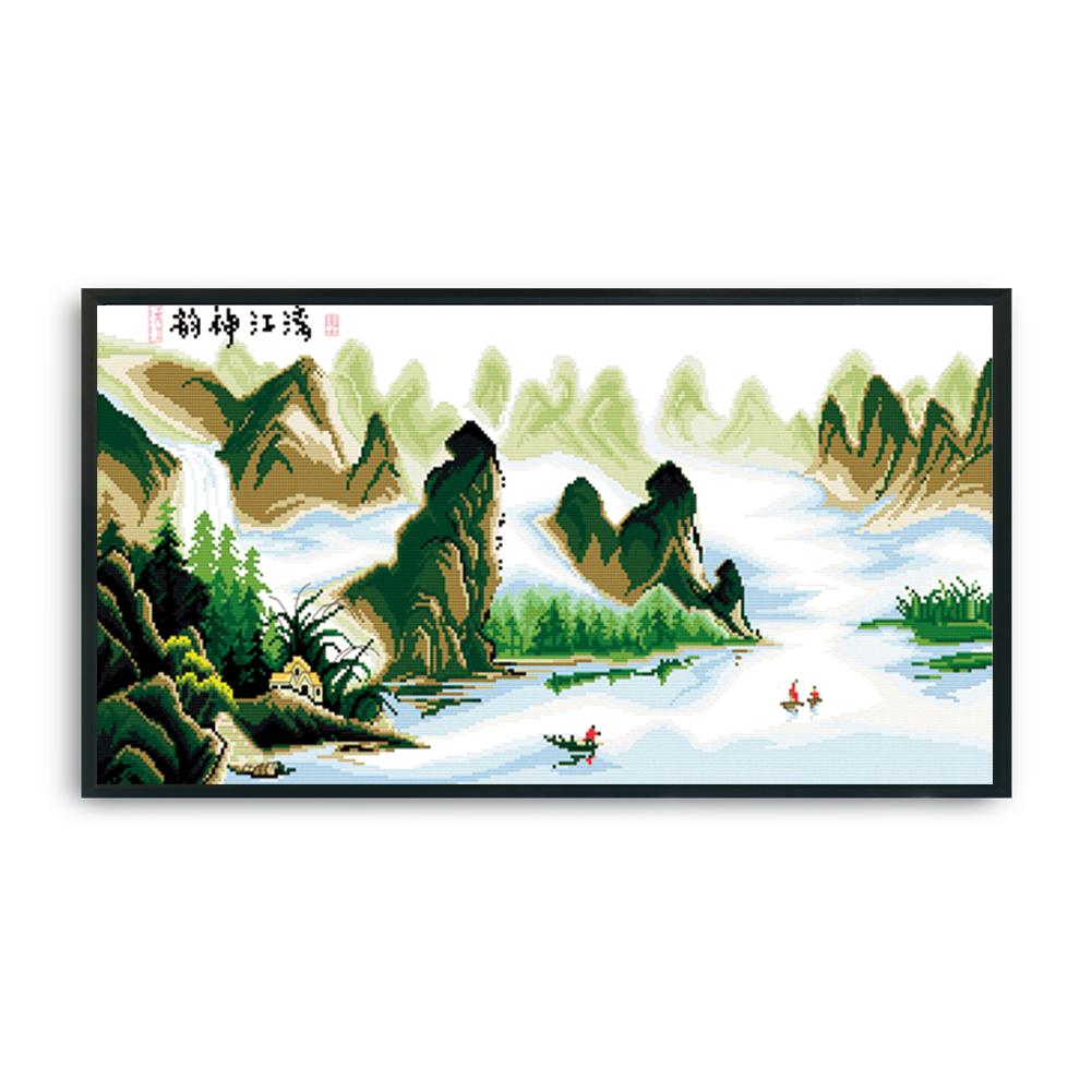 

Lijiang Charm - 14CT Stamped Cross Stitch - 63*34cm (Big Size), 501 Original