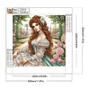 (Multi-Style)Literary Lady-Partial Special Shaped Diamond Painting 30*30CM
