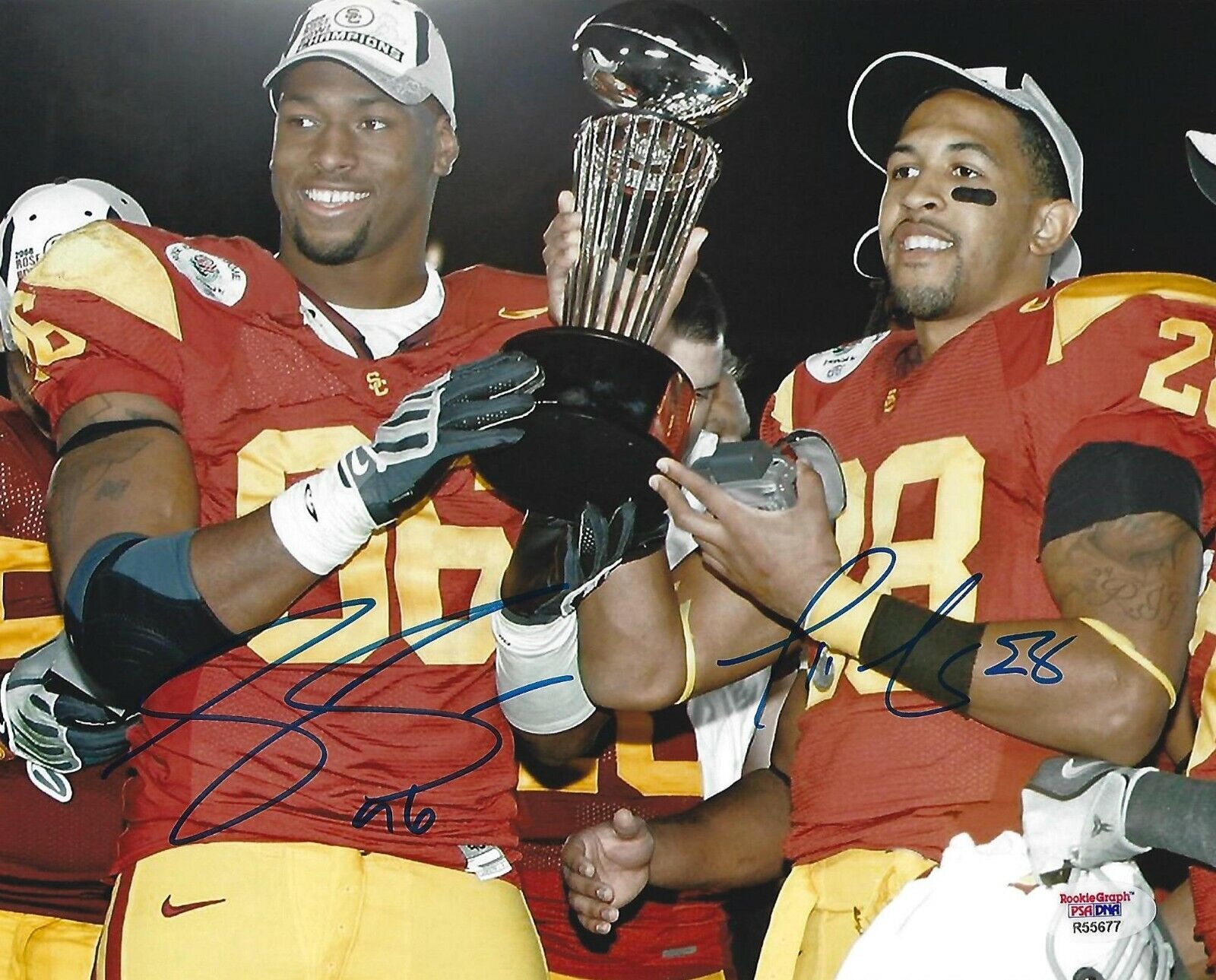 Lawrence Jackson & Terrell Thomas Signed 8x10 Photo Poster painting PSA/DNA USC Trojans Football