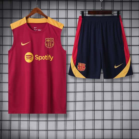 24/25 Barcelona Vest Training Kit Red Football Shirt Thai Quality