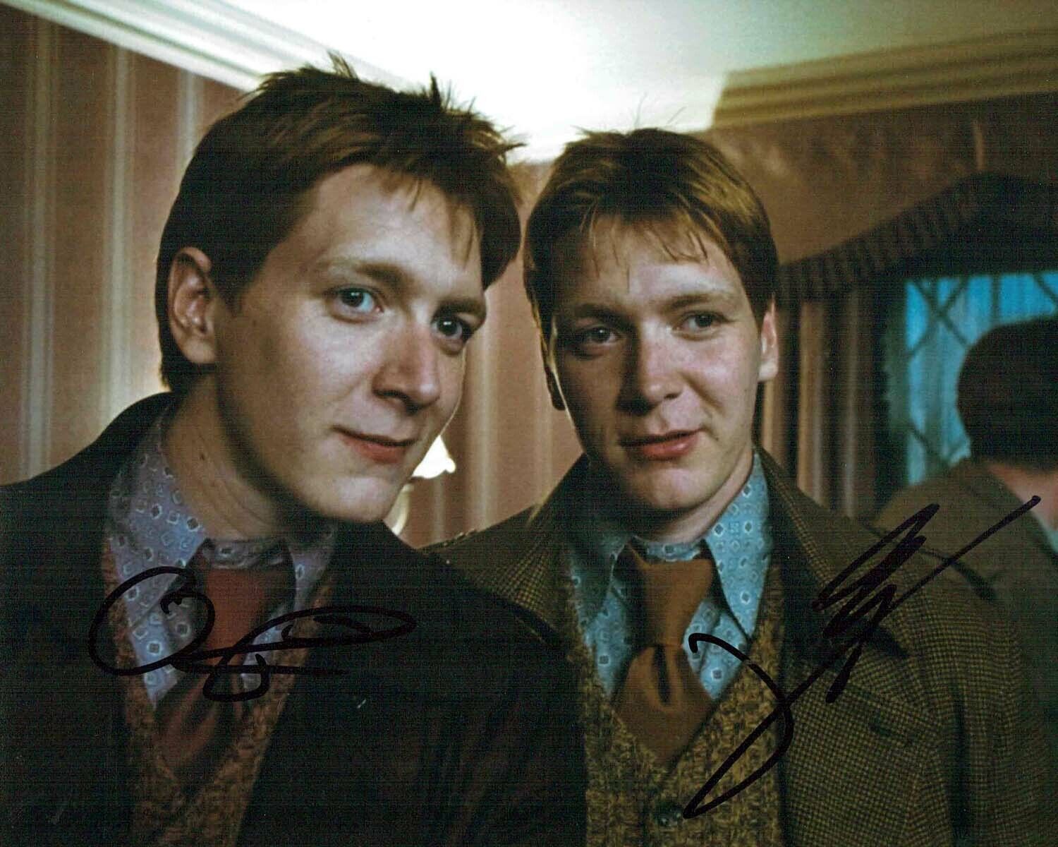 James & Oliver PHELPS Signed 10 x 8 Photo Poster painting A AFTAL COA Harry Potter Weasley Twins