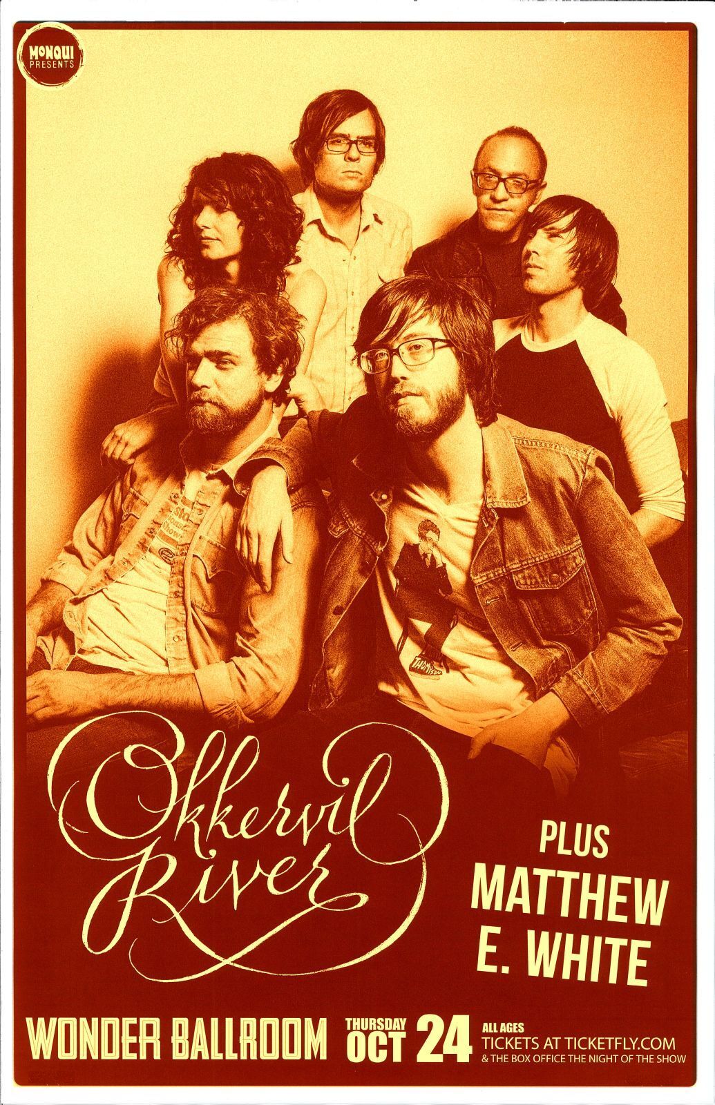 OKKERVIL RIVER 2013 Gig POSTER Portland Oregon Concert WILL SHEFF