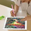 Fleurs dans les bois-peinture diamant en forme sp&eacute;ciale-30*30cm