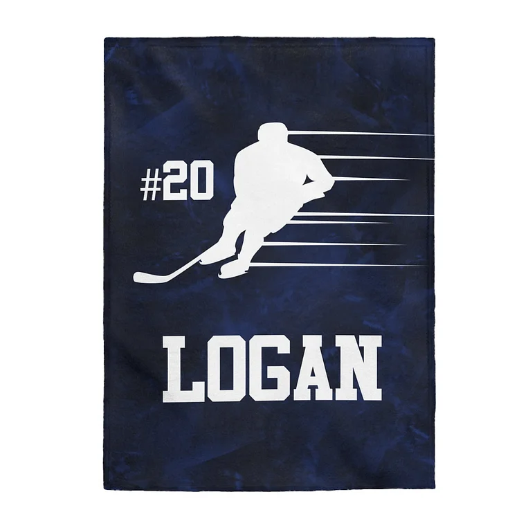 Personalized Hockey Blanket For Comfort & Unique|BKKid257[personalized name blankets][custom name blankets]