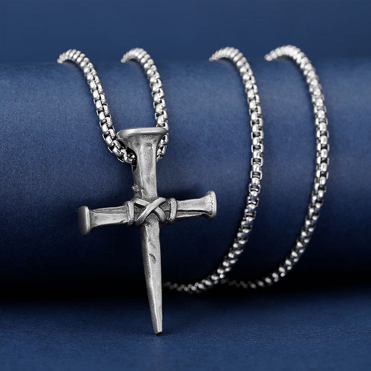 Fashion Personality Trend Hip Hop Punk Style Nail Cross Never Fade Pendant