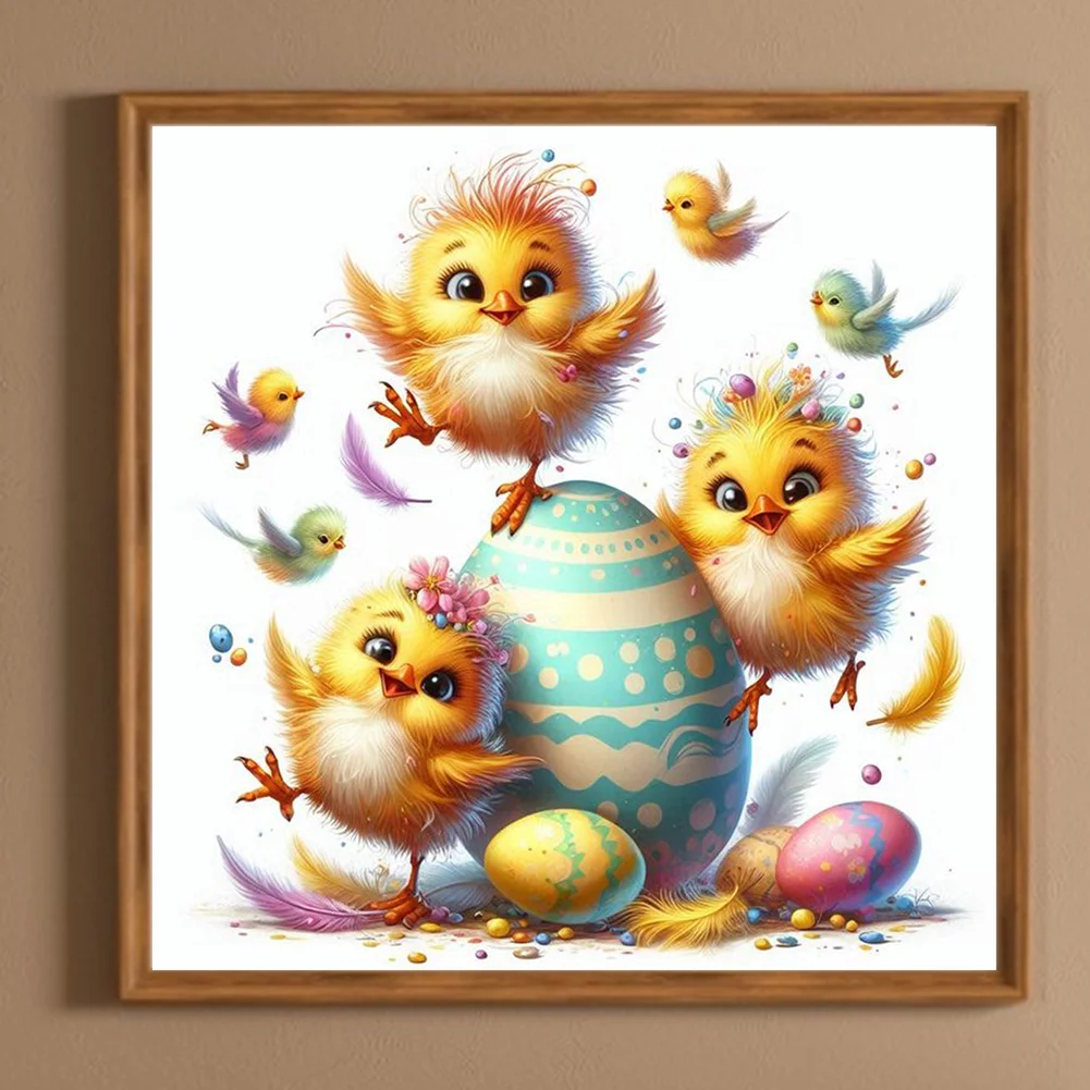 Diamond Painting - Full Round Drill - Easter Chicks(Canvas|30*30cm)