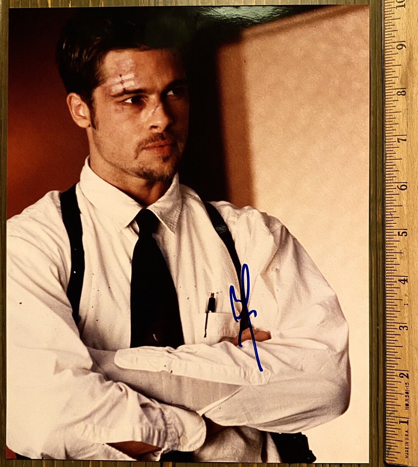 BRAD PITT Signed Se7en Seven 8x10 Photo Poster painting Autograph Legends of the Fall Fight Club